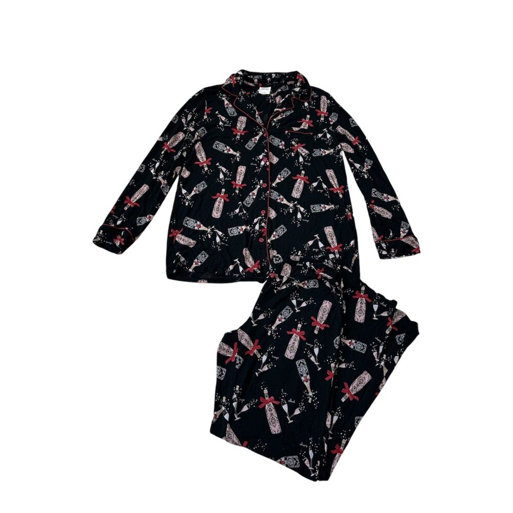 Soma Cheers New Year Theme Long Pajama Set Size S